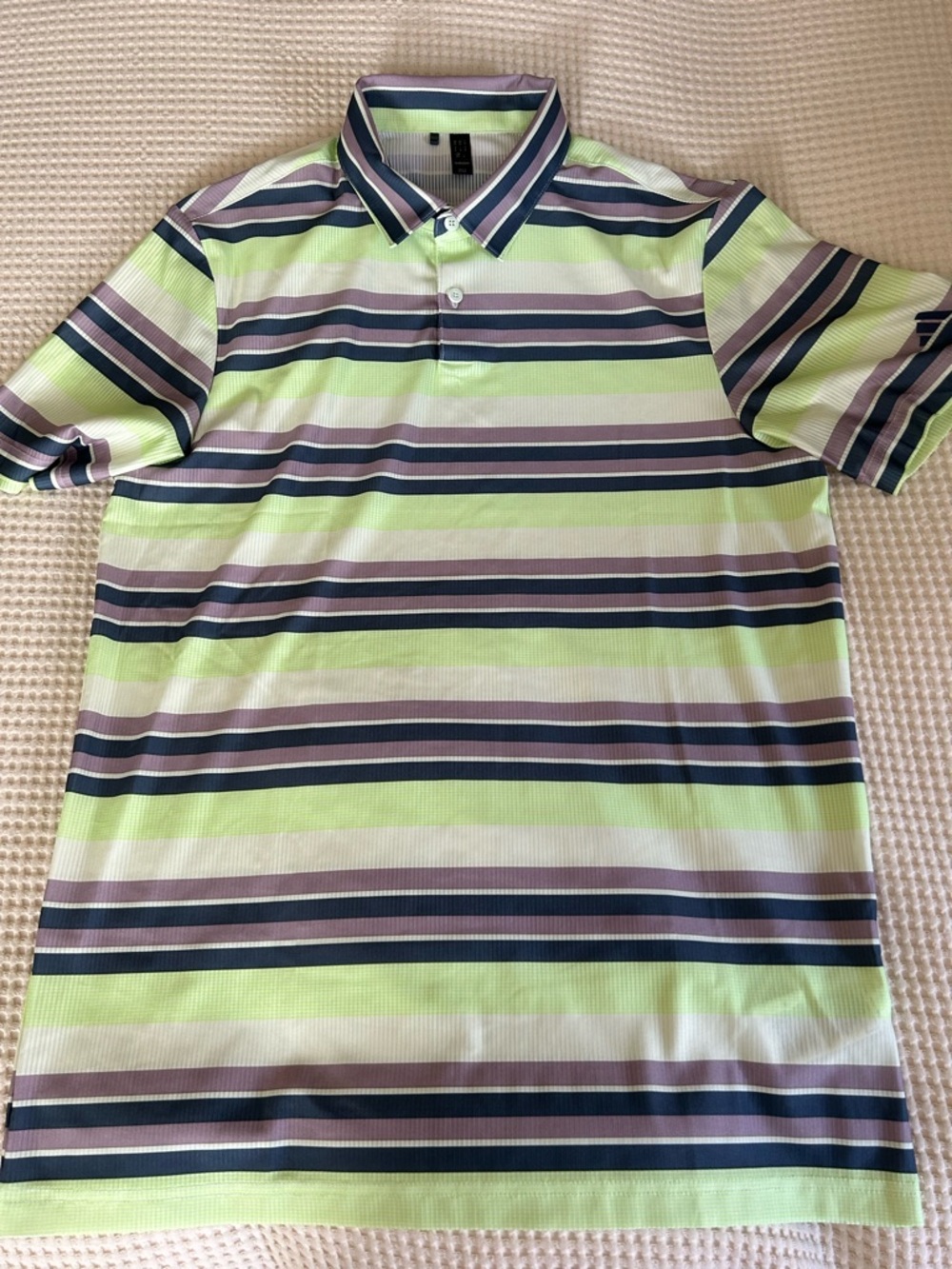 Men's Striped Adidas golf shirt